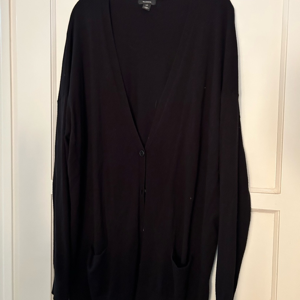 Halogen Cardigan, black, XXL